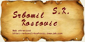 Srbomil Kostović vizit kartica